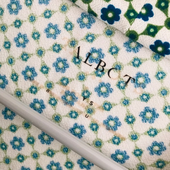 Talbots Green and Blue Patterend Blouse - Picture 4 of 4